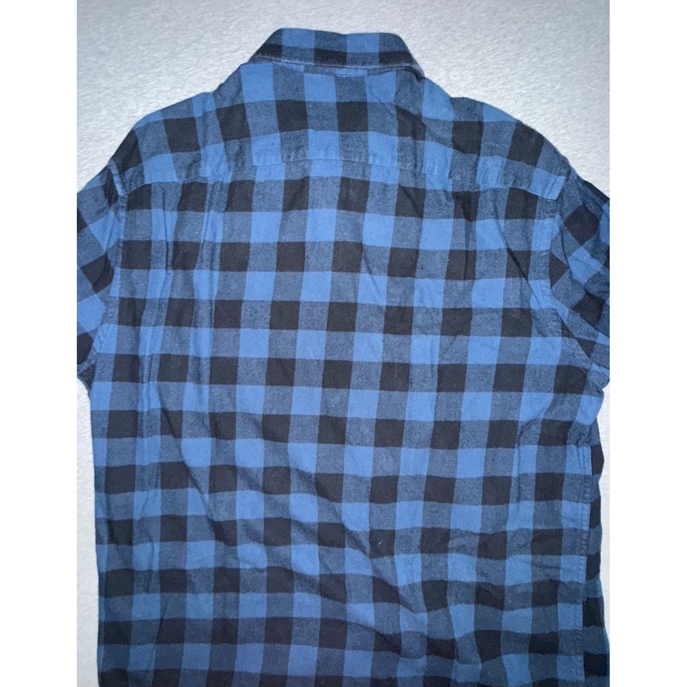 UNTUCKit Button Down Mens XL Blue Buffalo Check Flannel Long Sleeve Shirt - Picture 4 of 7